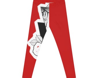Payasa Clown Girl Leggings - Red | Chicano Tattoo Art