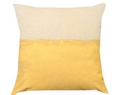 Cushion, Cushion Cover, Pillow Cover, Throw Pillow - Gold Half