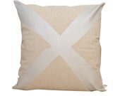 Cushion, Cushion Cover, Pillow Cover, Throw Pillow - Silver X