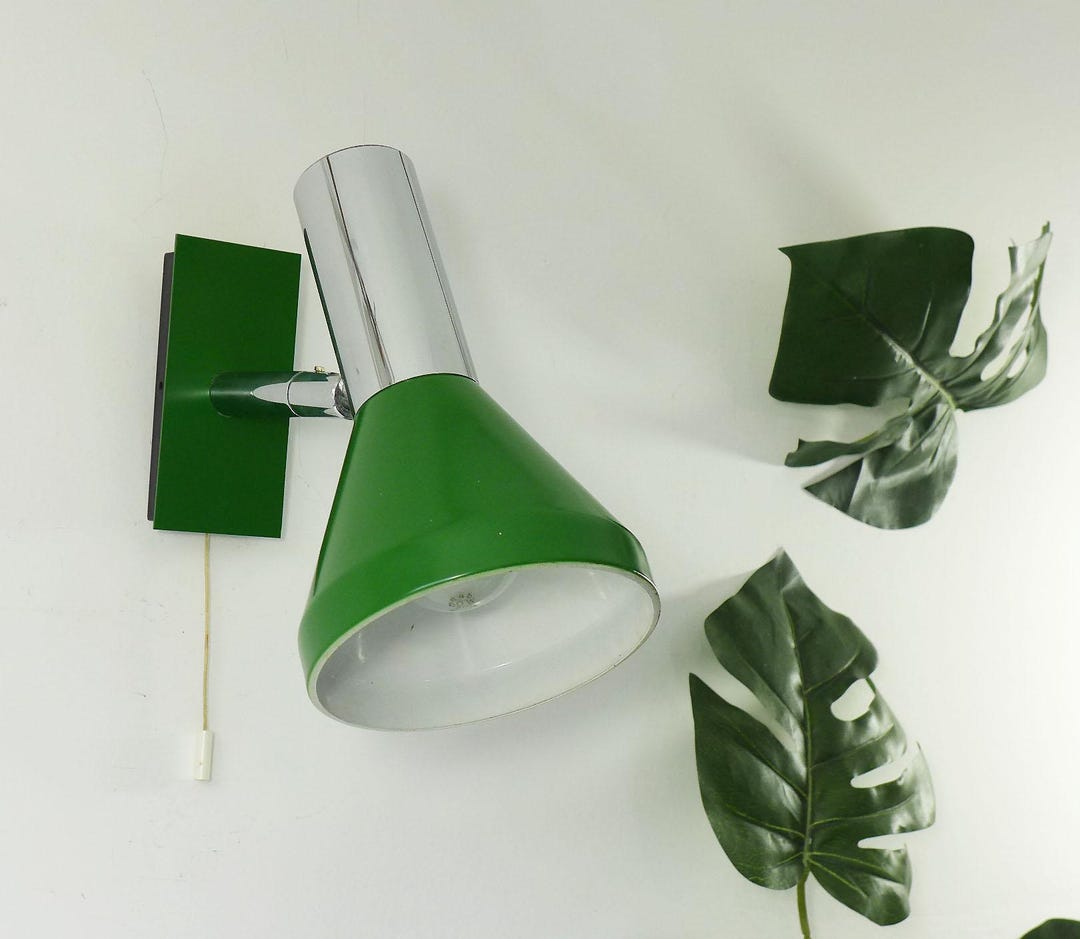 1960s 1970s Green Space Age Sconcs Vintage Spot Light Hustadt Sconce ...