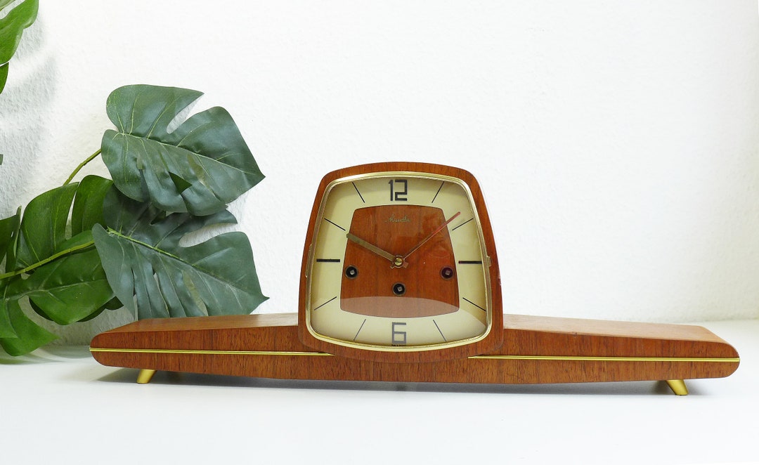 Mid Century Mantel Clock Mauthe 1960s Wind up Clock Etsy
