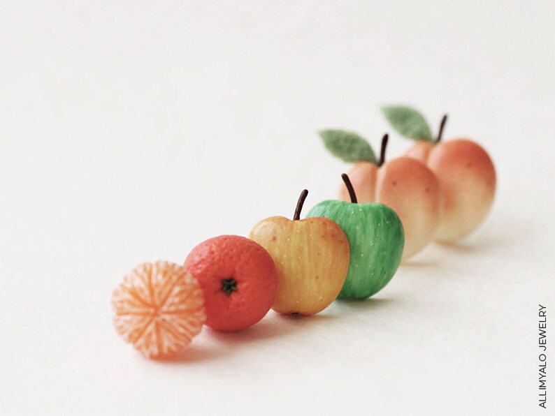 Juicy Fruit Earrings Post Set of Earrings Post Small Ear Etsy