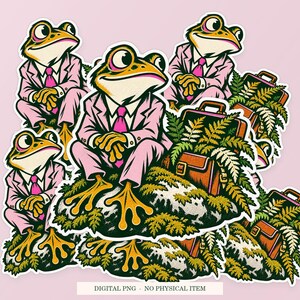 Moss Appointment shown in a playful sticker cluster on powder pink. Digital mockup, no physical stickers included.