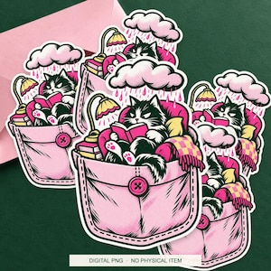 Lucky Somewhere Pocket Reading Weather digital PNG artwork shown in a styled preview. One design. Digital download only, no physical item.