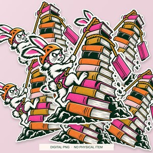 Lucky Somewhere Unread Book Avalanche digital PNG artwork shown in a styled preview. One design. Digital download only, no physical item.