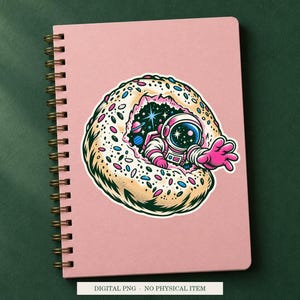 Bagel Portal displayed on a notebook. Digital mockup showing a creative use for the PNG.