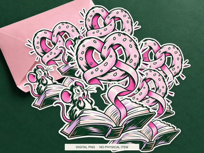 Lucky Somewhere Plot Twist Pretzel digital PNG artwork shown in a styled preview. One design. Digital download only, no physical item.