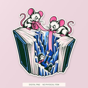 Lucky Somewhere Bookmark Rescue Team digital PNG artwork shown in a styled preview. One design. Digital download only, no physical item.