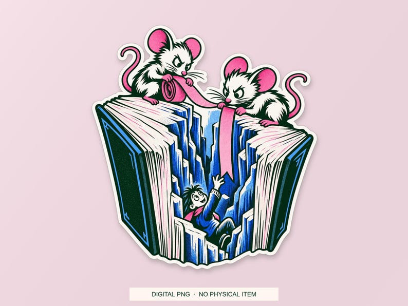 Lucky Somewhere Bookmark Rescue Team digital PNG artwork shown in a styled preview. One design. Digital download only, no physical item.