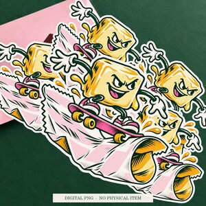 Butter Skate Park displayed on an envelope with a green background. Digital mockup, no physical item included.