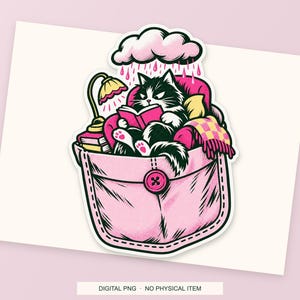 Lucky Somewhere Pocket Reading Weather digital PNG artwork shown in a styled preview. One design. Digital download only, no physical item.