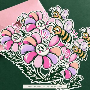 Offline Loading Flower displayed on an envelope with a green background. Digital mockup, no physical item included.