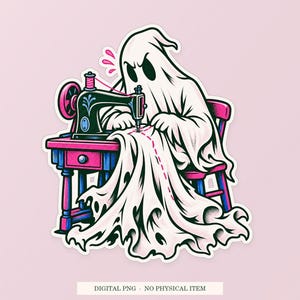 Ghost Hem Repair PNG, speelse clipart, transparante digitale download afbeelding 1