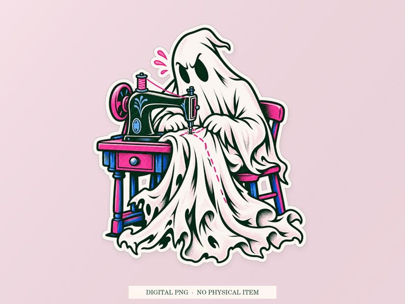 Ghost Hem Repair PNG, speelse clipart, transparante digitale download afbeelding 1