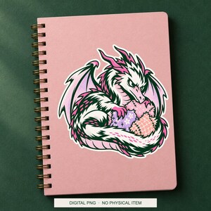 Lucky Somewhere Fabric Scrap Dragon digital PNG artwork shown in a styled preview. One design. Digital download only, no physical item.