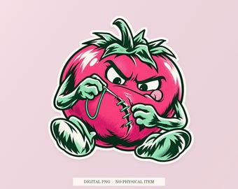Tomatenreparatieset PNG, speelse clipart, transparante digitale download