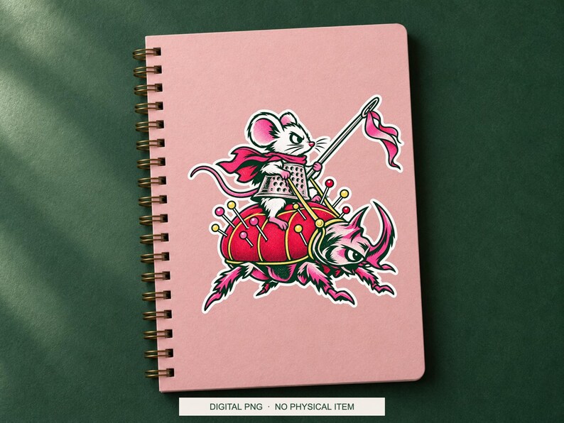 Lucky Somewhere Thimble Knight digital PNG artwork shown in a styled preview. One design. Digital download only, no physical item.