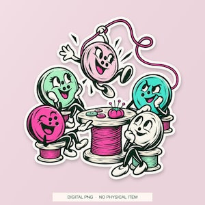 Lucky Somewhere Button Reunion digital PNG artwork shown in a styled preview. One design. Digital download only, no physical item.