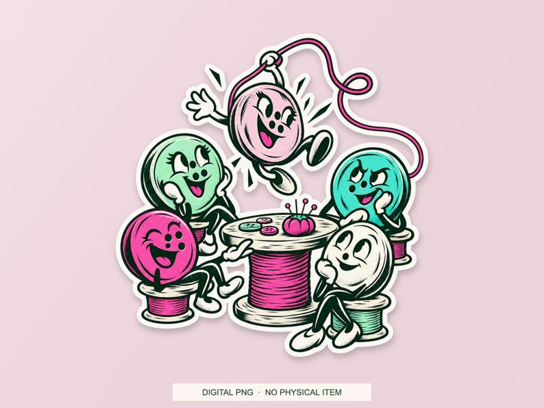 Lucky Somewhere Button Reunion digital PNG artwork shown in a styled preview. One design. Digital download only, no physical item.