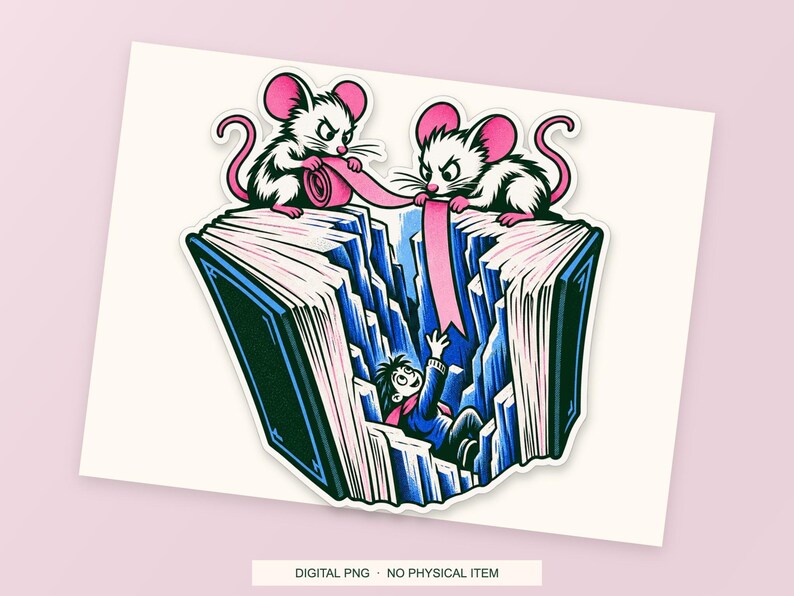 Lucky Somewhere Bookmark Rescue Team digital PNG artwork shown in a styled preview. One design. Digital download only, no physical item.