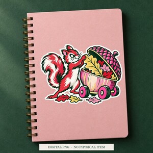 Acorn Moving Truck displayed on a notebook. Digital mockup showing a creative use for the PNG.