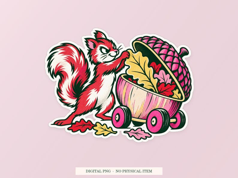 Eikelvormige verhuiswagen PNG, speelse clipart, transparante digitale download afbeelding 1