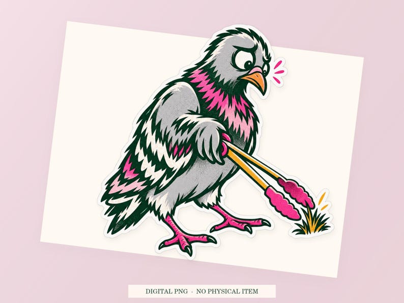 Touch Grass Tongs close view showing the pink and green artwork and white outline.