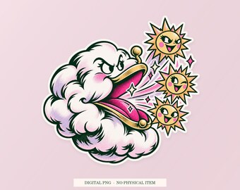 Porte-monnaie nuage PNG, clipart fantaisiste, téléchargement numérique transparent