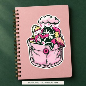 Lucky Somewhere Pocket Reading Weather digital PNG artwork shown in a styled preview. One design. Digital download only, no physical item.