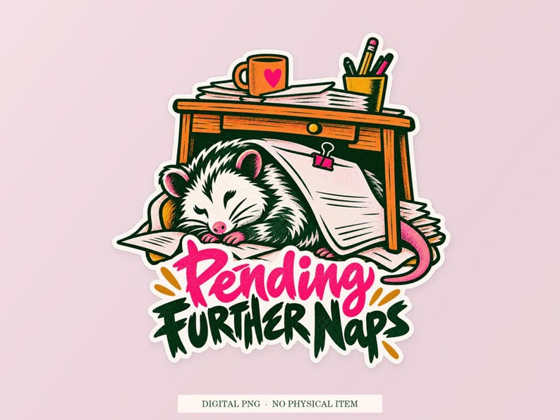Pending Further Naps PNG, Whimsical Clipart, Transparent Digital Download image 1