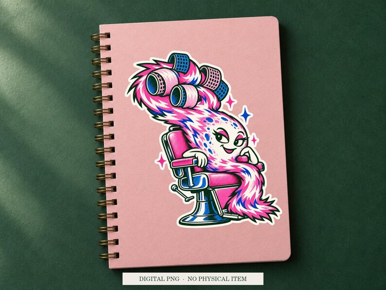 Comet Hair Appointment displayed on a notebook. Digital mockup showing a creative use for the PNG.
