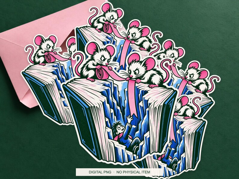 Lucky Somewhere Bookmark Rescue Team digital PNG artwork shown in a styled preview. One design. Digital download only, no physical item.
