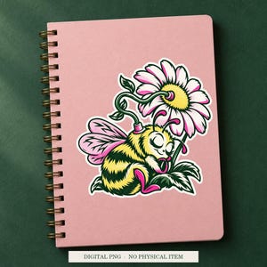 Daisy Solar Charger displayed on a notebook. Digital mockup showing a creative use for the PNG.