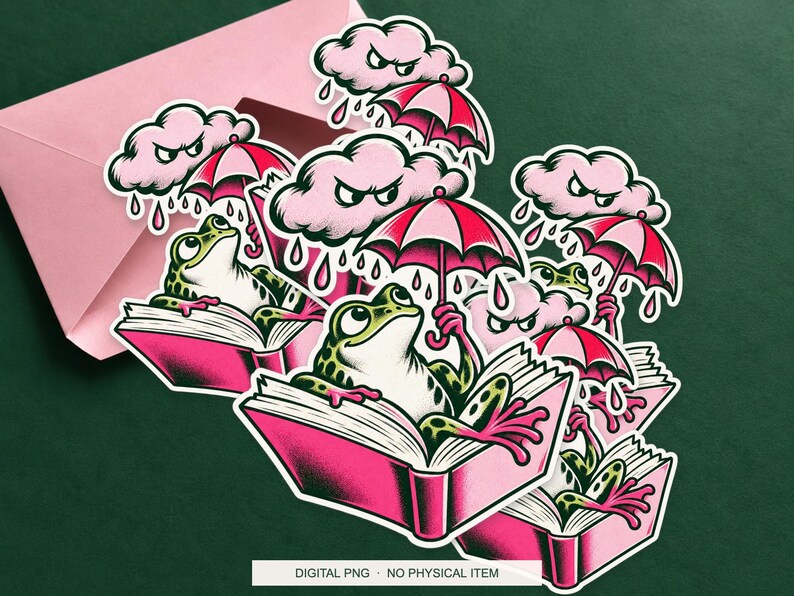 Lucky Somewhere Paperback Weather digital PNG artwork shown in a styled preview. One design. Digital download only, no physical item.