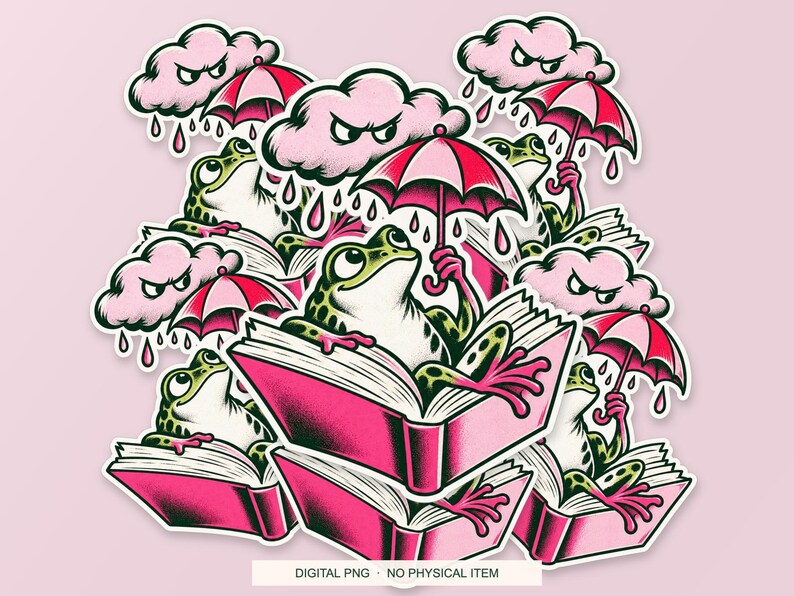 Lucky Somewhere Paperback Weather digital PNG artwork shown in a styled preview. One design. Digital download only, no physical item.