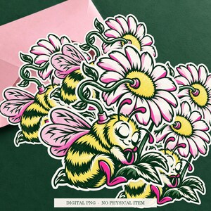Daisy Solar Charger displayed on an envelope with a green background. Digital mockup, no physical item included.