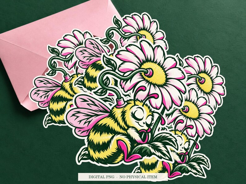 Daisy Solar Charger displayed on an envelope with a green background. Digital mockup, no physical item included.