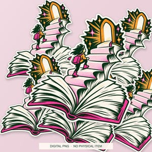 Lucky Somewhere Chapter Staircase digital PNG artwork shown in a styled preview. One design. Digital download only, no physical item.