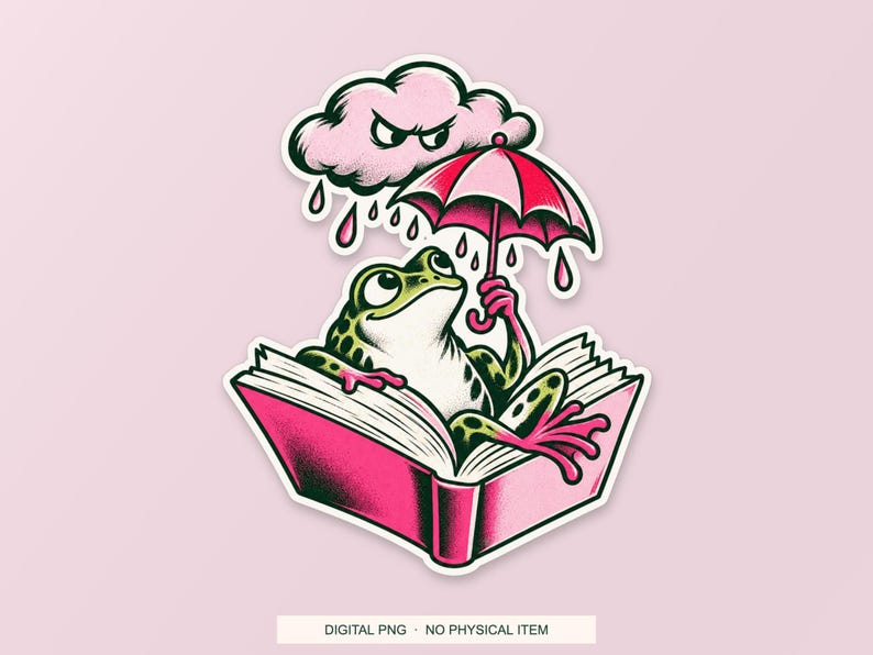 Lucky Somewhere Paperback Weather digital PNG artwork shown in a styled preview. One design. Digital download only, no physical item.