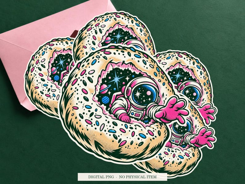 Bagel Portal displayed on an envelope with a green background. Digital mockup, no physical item included.