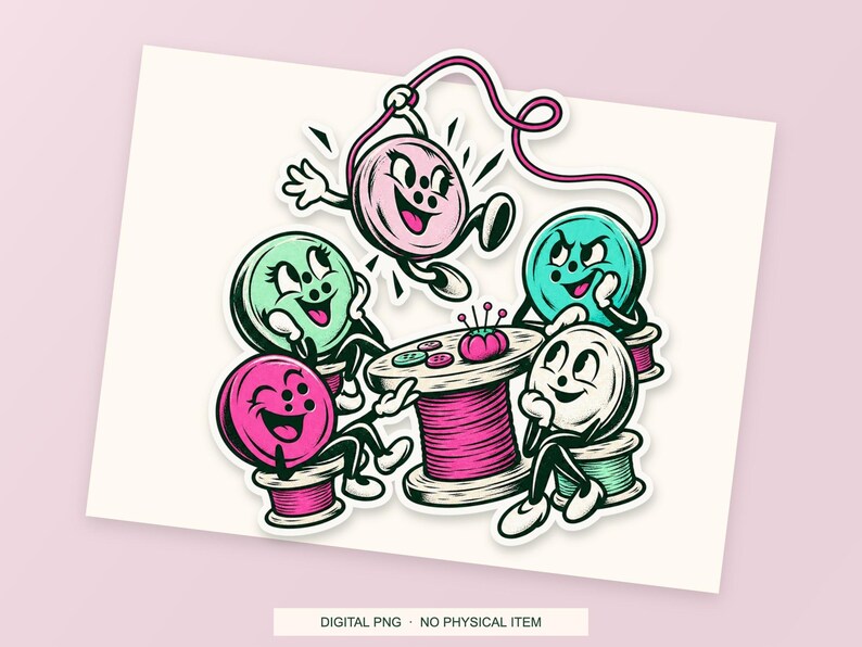 Lucky Somewhere Button Reunion digital PNG artwork shown in a styled preview. One design. Digital download only, no physical item.