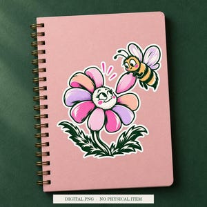 Offline Loading Flower displayed on a notebook. Digital mockup showing a creative use for the PNG.