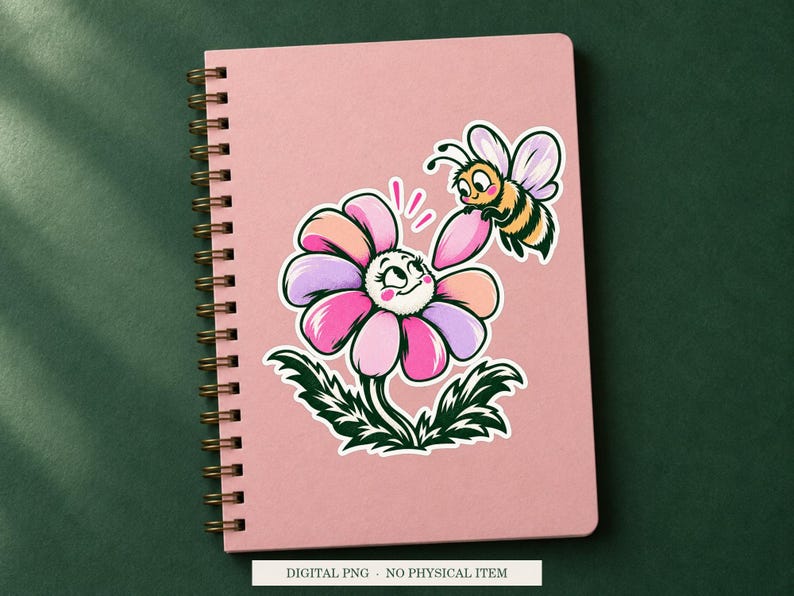 Offline Loading Flower displayed on a notebook. Digital mockup showing a creative use for the PNG.