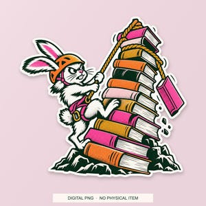 Lucky Somewhere Unread Book Avalanche digital PNG artwork shown in a styled preview. One design. Digital download only, no physical item.