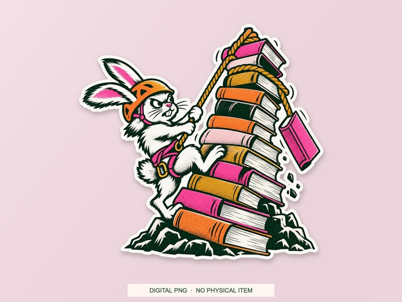 Lucky Somewhere Unread Book Avalanche digital PNG artwork shown in a styled preview. One design. Digital download only, no physical item.