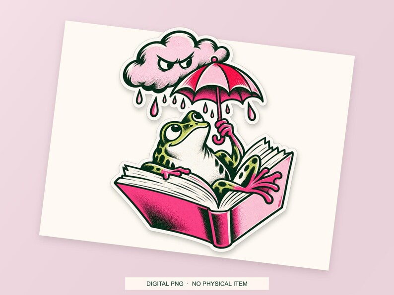 Lucky Somewhere Paperback Weather digital PNG artwork shown in a styled preview. One design. Digital download only, no physical item.