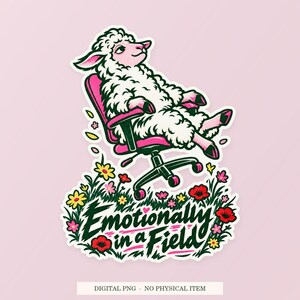 Emotionally in a Field PNG, Verspielte Cliparts, Transparenter digitaler Download Bild 1