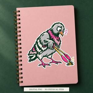 Touch Grass Tongs displayed on a notebook. Digital mockup showing a creative use for the PNG.