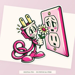 Plug Seeking Connection close view showing the pink and green artwork and white outline.
