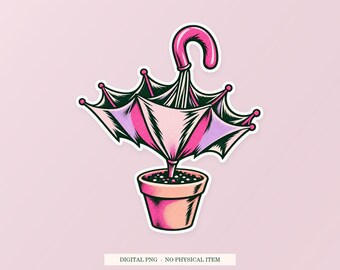 Plante d'intérieur parapluie PNG, clipart fantaisiste, téléchargement numérique transparent